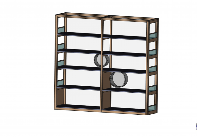 Aktueller Planungsstand inkl. Zwischenwände, Streuschutz der Seitenwände und Laufräder